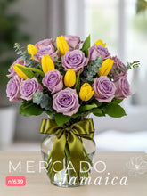 Tulipanes Amarillos con Lila Relajado